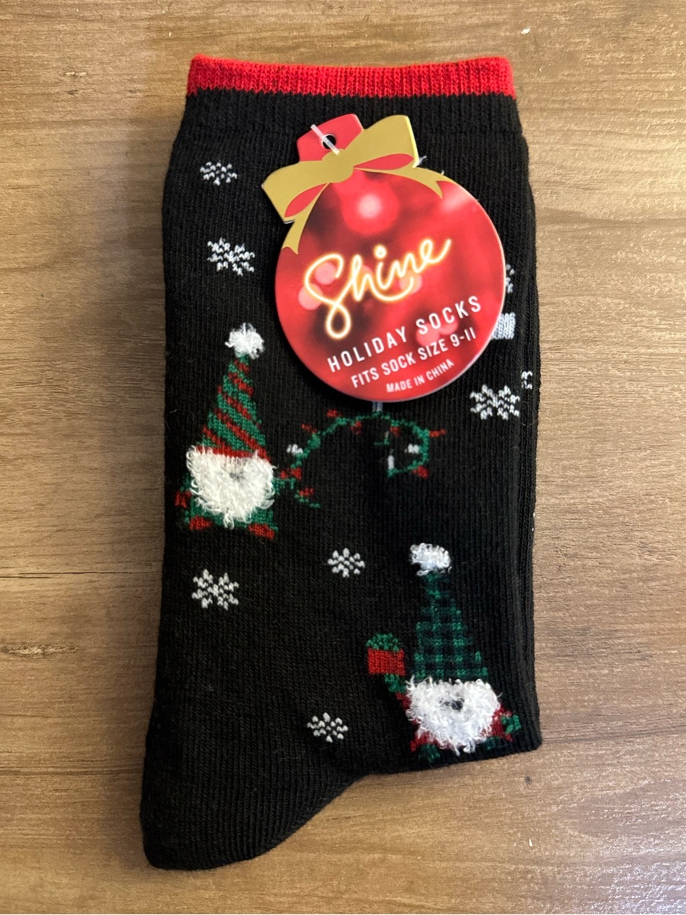 NWT Holiday Gnome Crew Socks